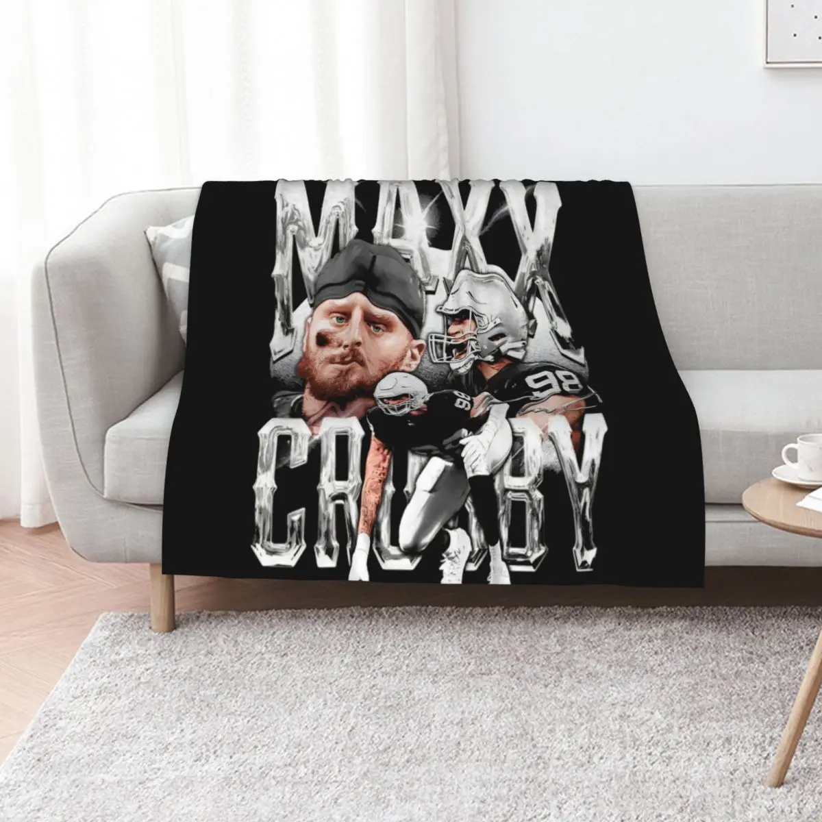 

Maxx Crosby Throw Blanket Giant Sofa Sofas Loose Shaggy Blankets