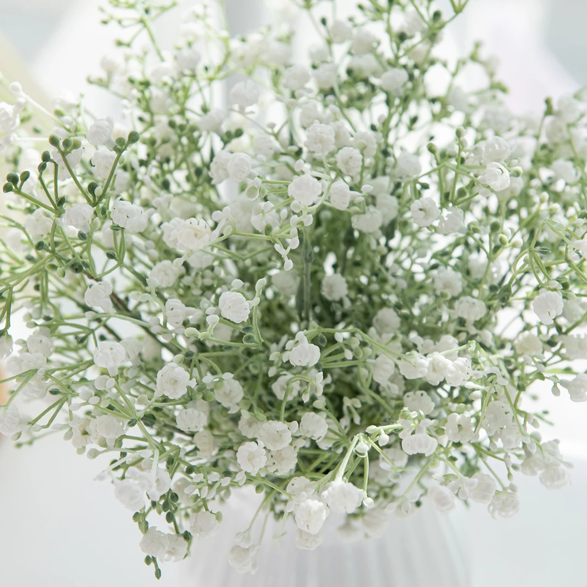 5 Stück Künstliche Blumen Pflanzen Gypsophila Hochzeit Brautstrauß Heim Zimmer Vase Tisch Garten Hof DIY Geschenke Requisiten Herbstdekoration – Detail 1