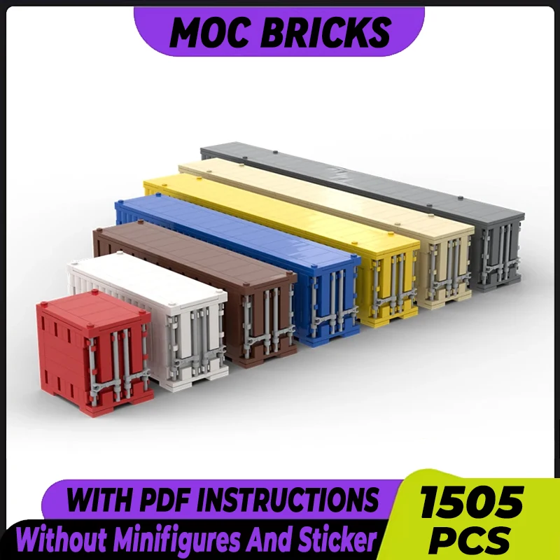 

City Cargo Model Moc Building Bricks Containers Of Various Lengths Technology Modular Blocks Gift Christmas Toy DIY Set Assembly