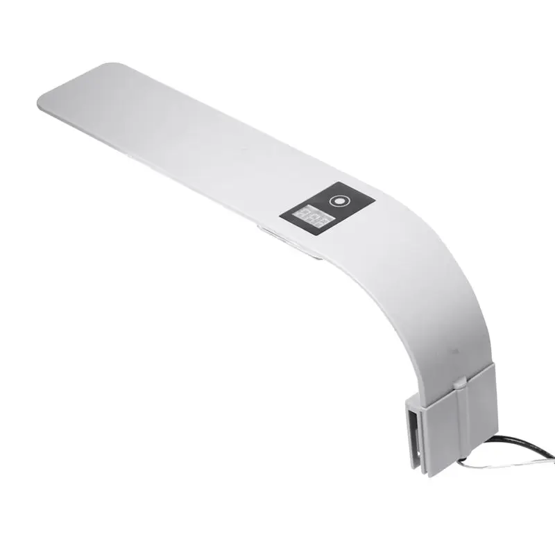(ABAB) X9 Slim Aquarium Light LED Waterproof Fish Tank Clip Lamp Decoration Lighting Light Temperature Display EU Plug