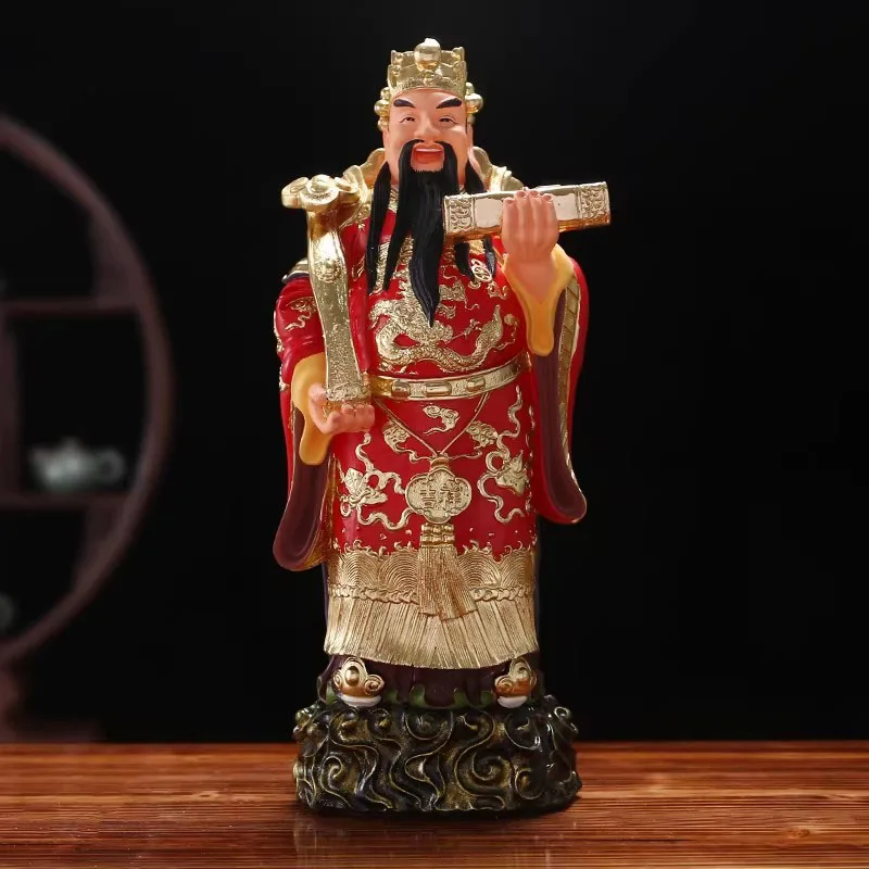 Classic Fu Lu Shou Chinese Deity Trio - Traditional Brass/Resin Sculpture Set for Family Altar, Essential for Chinese Home & Aus