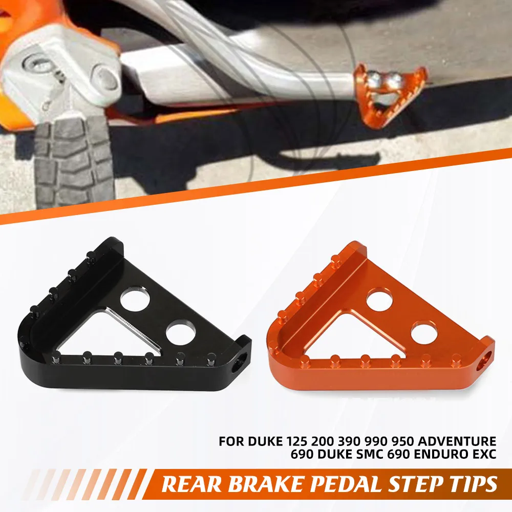 

Motorcycle Rear Brake Pedal Step Tips For Duke 125 200 390 990 950 ADVENTURE 690 DUKE SMC 690 ENDURO EXC CNC Billet Aluminum