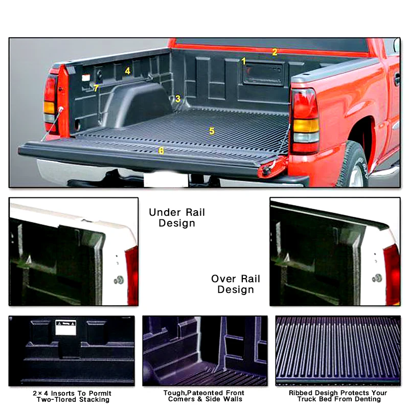 4x4 Durable HDPE Plastic Pick up Pickup Truck Bed Liner Bedliners for Mitsubishi Triton L200 L 200 2020 2021