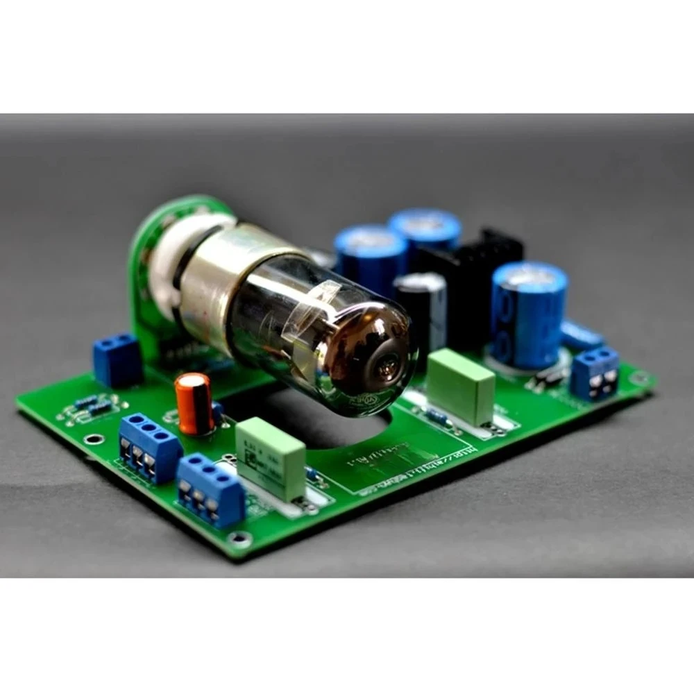 Adapted for 6N8P (6H8C 6SN7) Best Sound Single Tube Horizontal Version of the tube Valve Pre-amp Tube PreAmplifier Board DIY