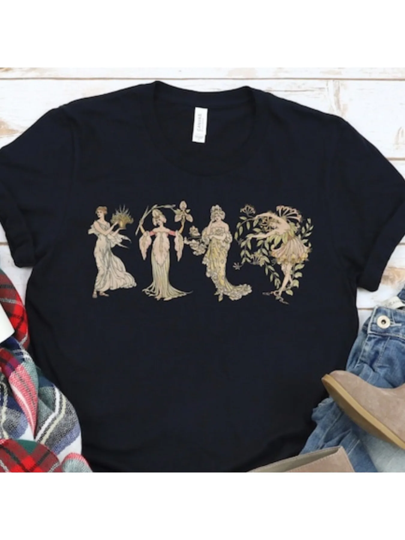 

[Adventure] "And to the Mountains I Go" Deer T-Shirt - 100% Cotton, Camping Gift Tee