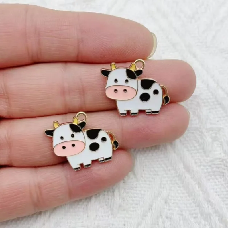 10pcs Cartoon Penguin Panda DIY Korean Edition Keychain Pendant Necklace Pendant Alloy Drip Oil Jewelry Accessories view 2