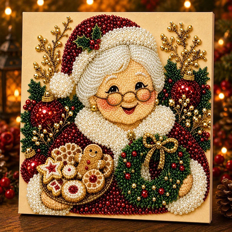 Christmas Pearl Diamond Painting, Handmade Pearl Painting, Christmas Angel Bell DIY Kit, Holiday Decoration Home Diamond Painting, Various Styles to Choose From, Handmade Home Decoration Painting, Adult Christmas Hanging Decoration Kit, Stress-Relieving and Easy to Use, Beginner-Friendly, Ideal Gift for Handmade Home Decoration Enthusiasts, Suitable for Christmas - Thanksgiving - Daily Home Decoration