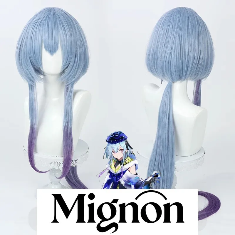 New Operator Arknights Mizuki Cosplay Wig Simulated Scalp Gradient Long Ponytail