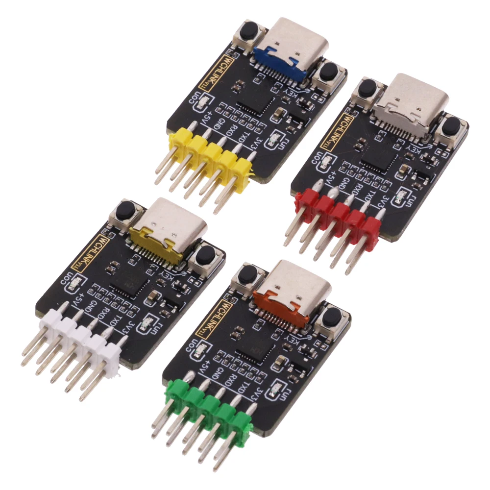 Wchlink Mini CH549F Daplink يدعم مجموعة كاملة من شرائح ARM الأساسية SWD TYPE-C/مع المنفذ التسلسلي RISC-V 3.3 فولت/5 فولت Wch-link