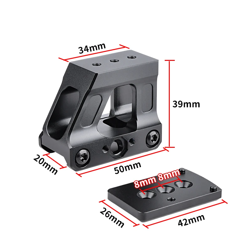 Tactical Sight Mount Plate Base Mount RMR Mount Red Dot Sight Accessories For RMR Mount 20mm Picatinny Rail Hunting Aiming Parts