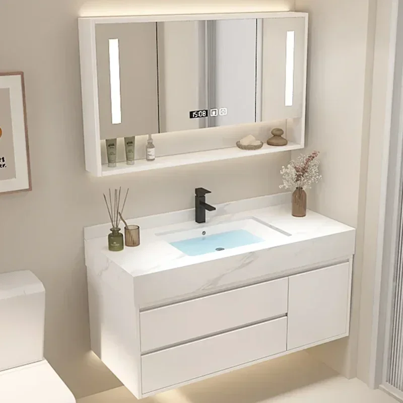 

Aesthetic Faucet Bathroom Cabinet Desk Unique Sink Dresser Drawer Sink Shelves Bathroom Cabinet Modern Tocador Home Furniture