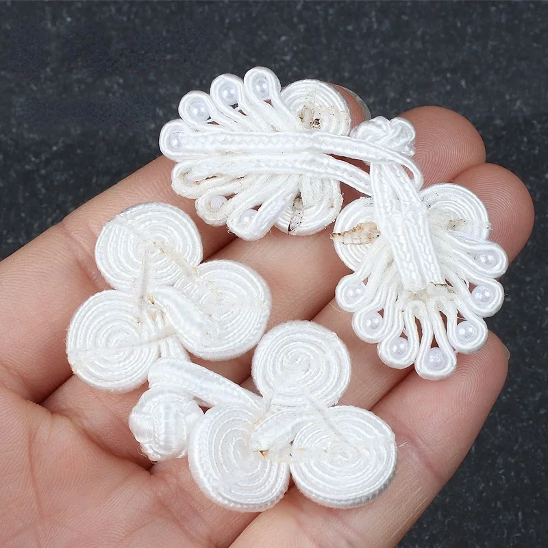 Nylon Three Roulette Buckle DIY Suit Cheongsam Hanfu Decoration Handmade Decorative Buttons