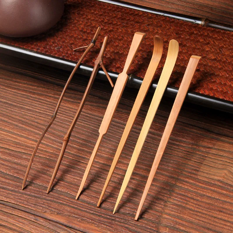 Bamboo tea needle handmade tea cone accessories carbonized tea dial tea peeling tea mouth tea tea ceremony six gentlemen tea