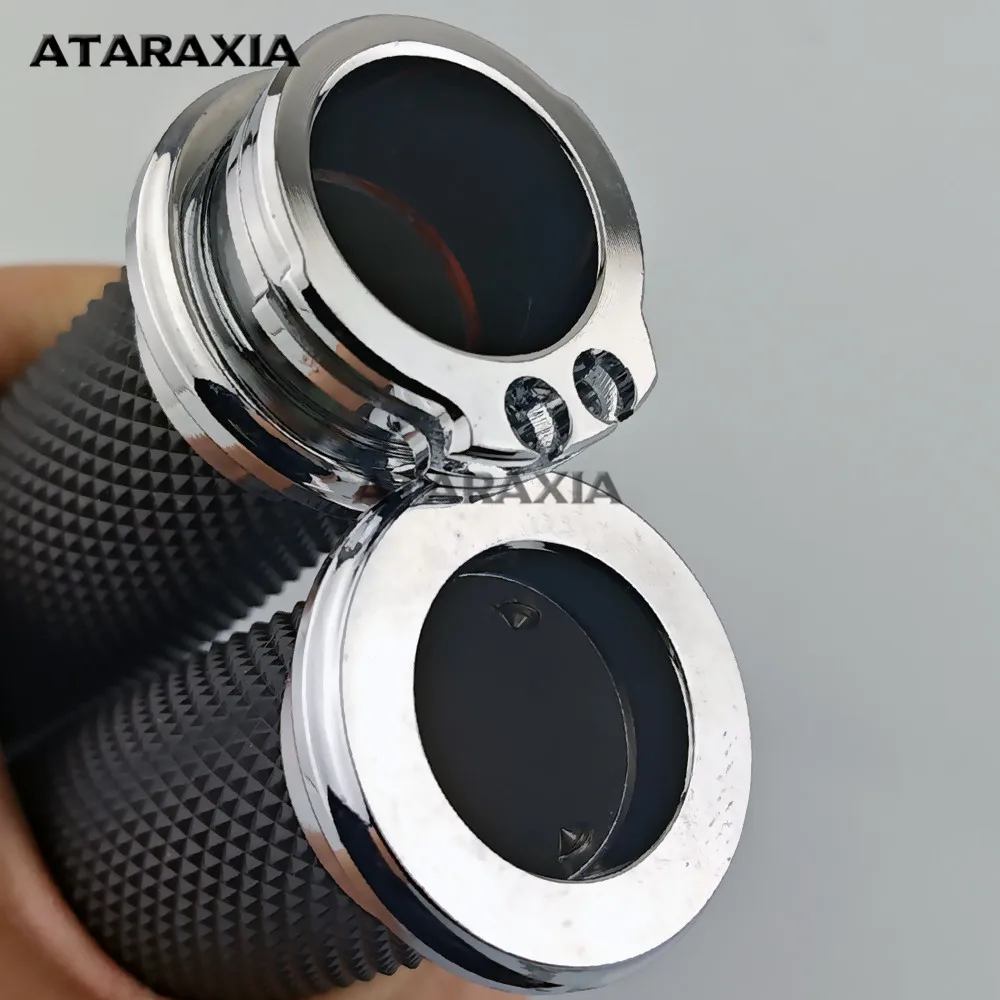 オートバイ 1.25 ''ユニバーサルラバーハンドグリップハンドルバーグリップハーレースポーツスター XL883 1200 アイアンツーリングダイナソフテイル用