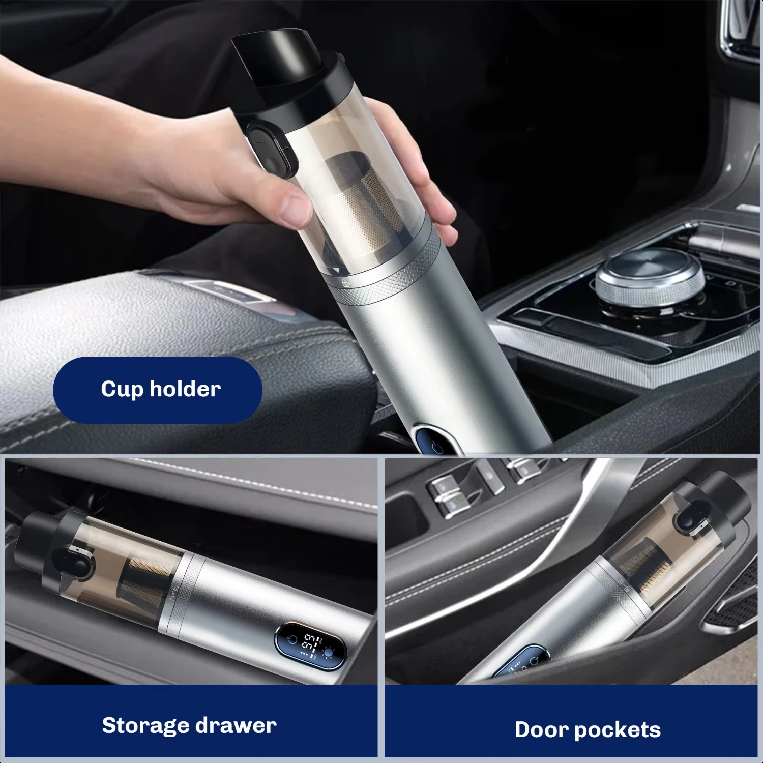 2024  13000Pa Mini Car Vacuum Cleaner Portable Wireless Handheld Cleaner   Office Appliance Poweful Cleaning Machine