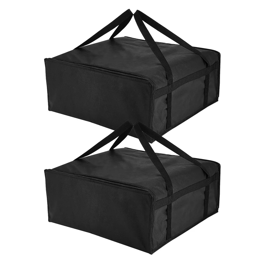 

2 Pcs Pizza Insulation Bag Insulated Food Carrier Catering Delivery Grocery Cooler Bags Foldable Small Storage