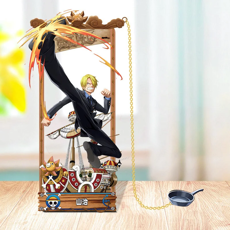 Anime One Piece Actionfiguren Metall Lesezeichen Cartoon Luffy Zoro Ace Lesezeichen Sammlung Karte Spielzeug für Kinder Erwachsene Geschenke