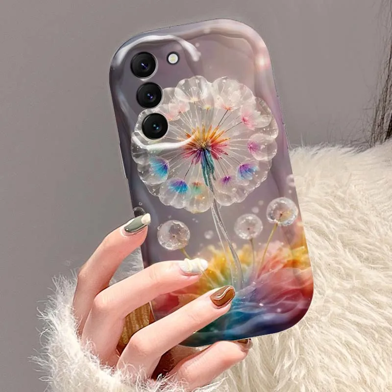 لون فراشة الحصان شعبية لسامسونج S25 S24 S23 S22 S21 S20 A04 A05s A05 A06 الترا زائد FE 5G موجة النفط جراب هاتف #3