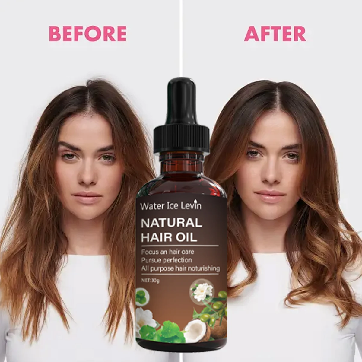 น้ำมันบำรุงผมวอเตอร์ไอซ์เลวิน บำรุงและเพิ่มความชุ่มชื้น เสริมความนุ่มสลวยและเงางาม ดูแลเส้นผมได้ทุกประเภท