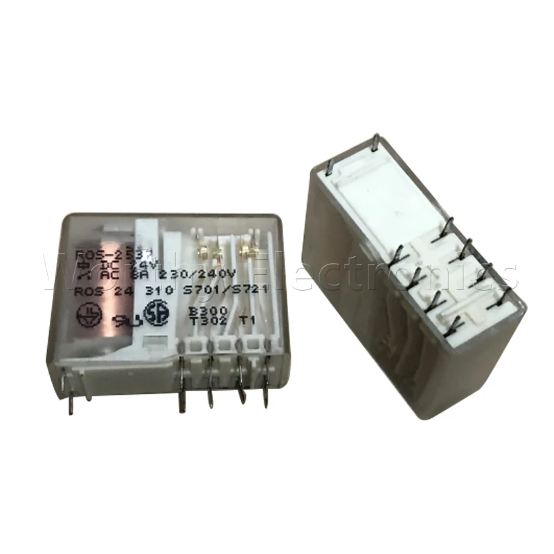 Free shipping 10pcs/lot relay 24VDC 8A 10PIN ROS-2537