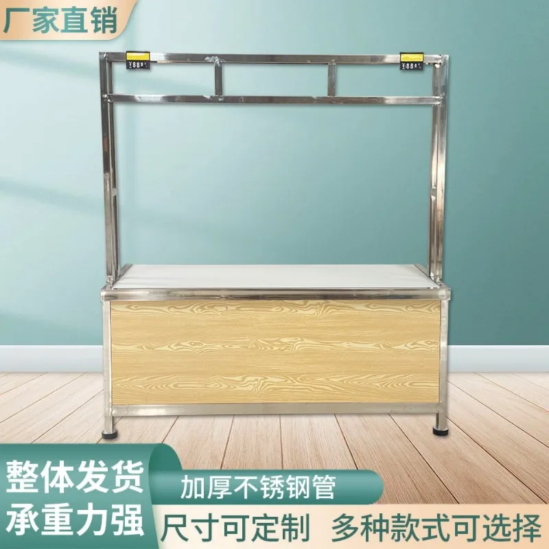 Stainless steel pork dividing table, supermarket meat selling workbench, meat chopping table, bone chopping table, fish killing