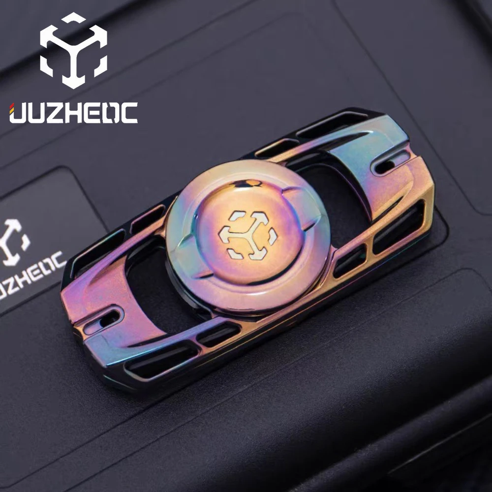 Guzhedc lingjin diapasão de duas lâminas fidget spinner metal ansiedade brinquedos para adultos gadgets acessórios de mesa de escritório