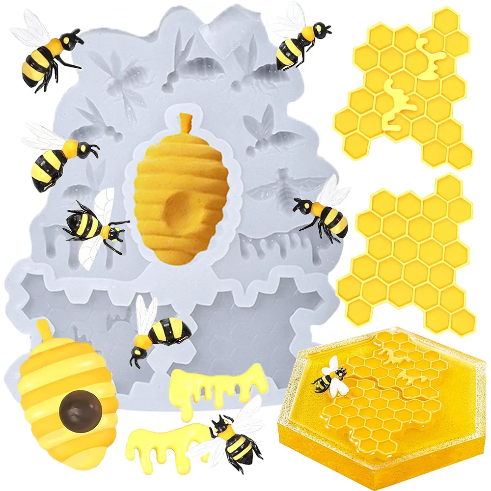 1pc Honigbiene Waben Biene Silikon Formen für DIY Seife Kerze, Der Polymer Clay Kunst Dekor Form Honigbiene Kerze form Anhänger