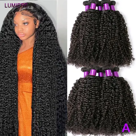 28 30inch Afro Kinky Curly Human Hair Bundle Deal Brazilian Afro Deep Jerry Curly Raw Raw Virgin Human Hair Weave Hair Extension