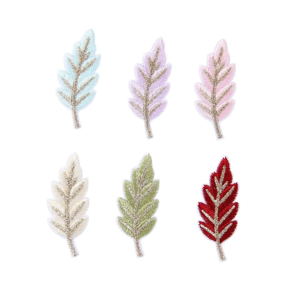 

Leaf Floral Embroidery Patch DIY T-shirt Backpack Hat Iron on Patches Cloth Sticker Dress Bag Hat Sewing Applique Accessories