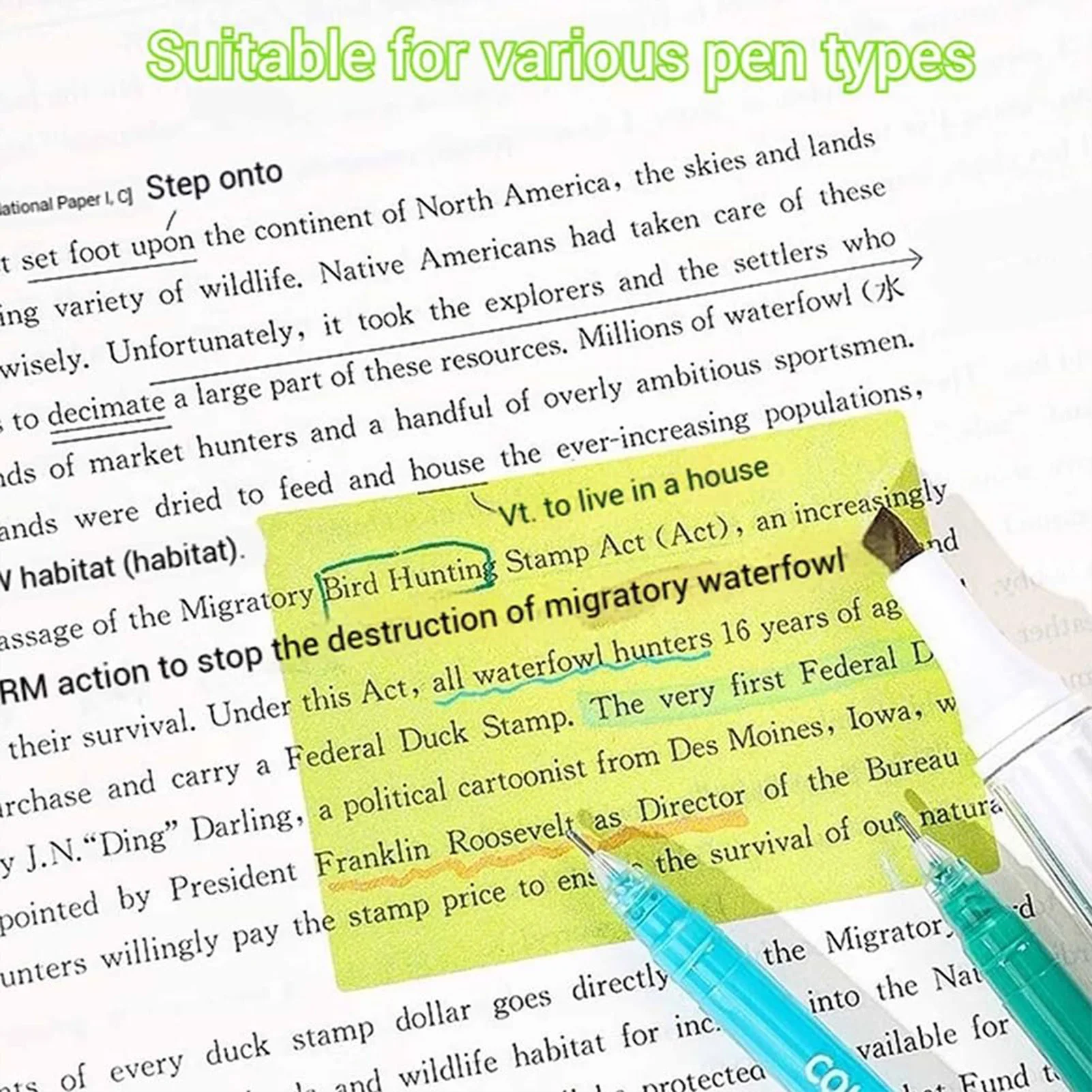 Blocco note trasparenti estraibili autoadesivi 105 fogli 108 fogli per dormitorio domestico, ufficio scolastico
