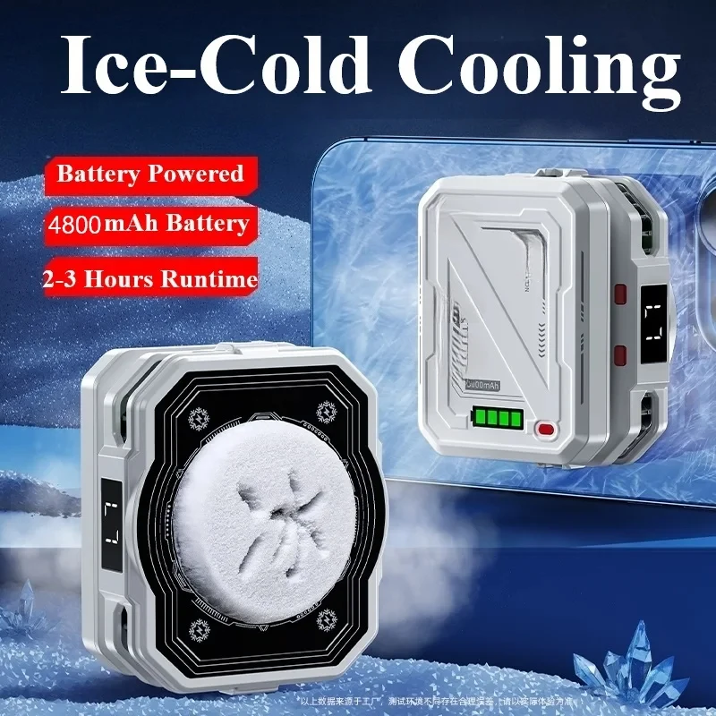 

New Selected TH10 Battery Powered Magnetic Semiconductor Phone Cooler, Adjustable Gear Digital Display Fast Freezing Phone Cooli