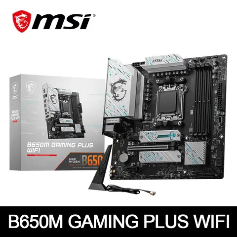 MSI B650M GAMING PLUS WIFI AMD B650 suporta DDR5 7200+MHz (OC) 192GB AMD Ryzen ™   Soquete AM5 da placa-mãe da série 7000 8000