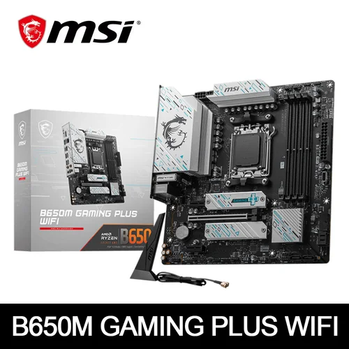 MSI B650M GAMING PLUS WIFI AMD B650 Compatible con DDR5 7200+MHz (OC) 192GB AMD Ryzen ™   Placa base 7000 Serie 8000 Socket AM5