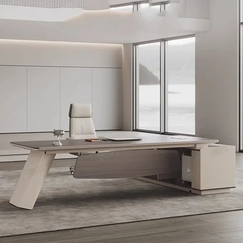 L Shaped Computer Reception Desks Study Standing Executive White Desk Organizers Storage Mesa Ordenador Modern Furniture