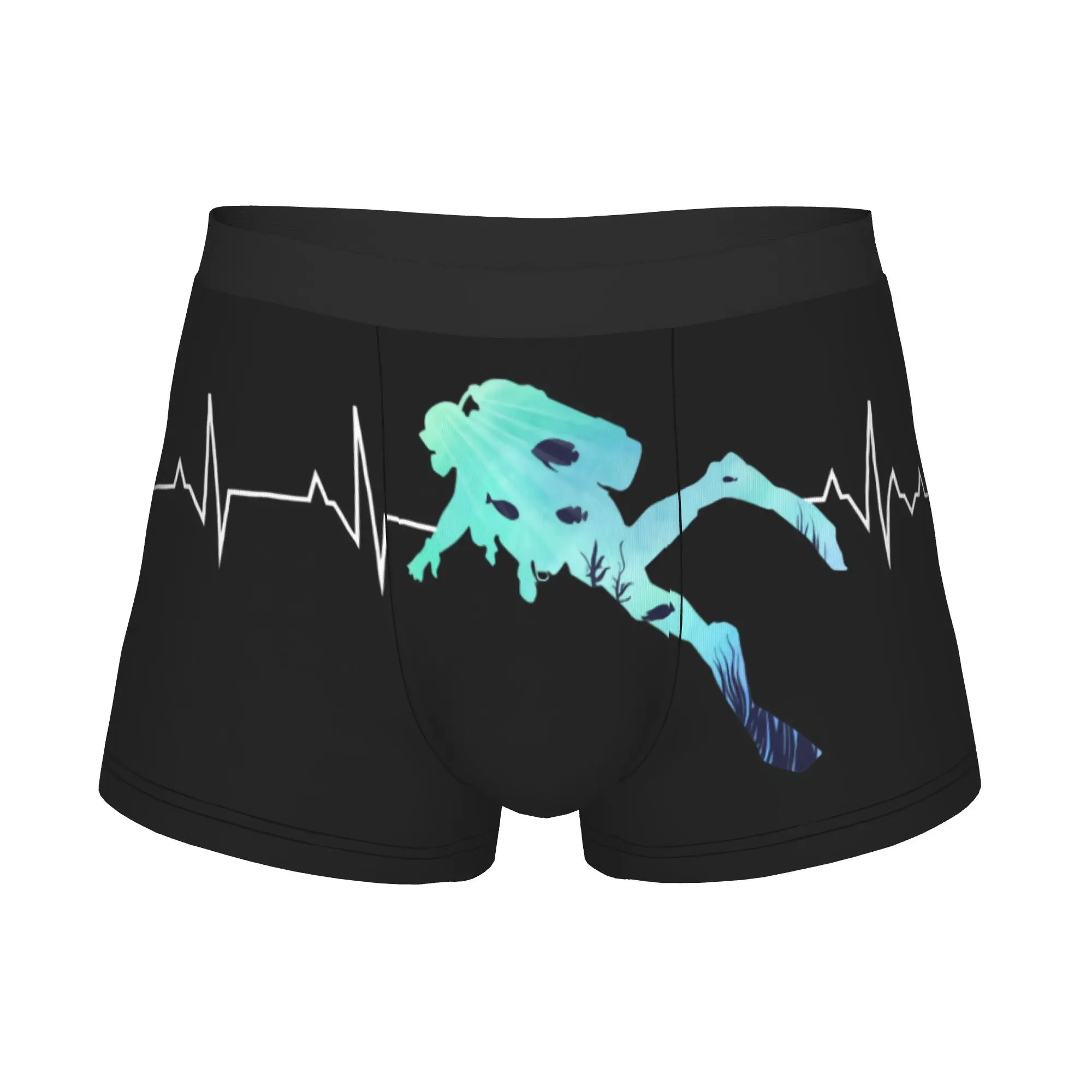Scuba Diving Heartbeat Boxers Shorts Men Dive Diver Briefs Underwear Cool Underpants