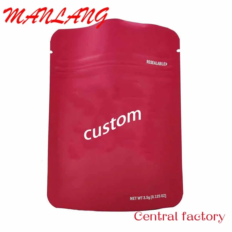 CustomReady to ship Resealable Smell Proof Ziplock Packaging Mylar Custom Printed Plastic Bag