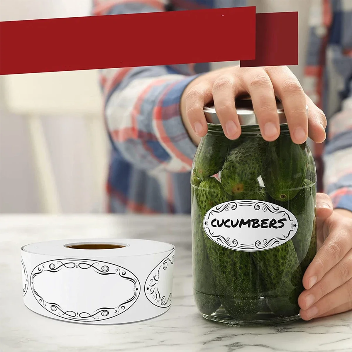 150Pcs Oval Labels Blank Stickers Food Containers Jars Kitchen Restaurant Storage Organization Thank You Stickers Sealing Tape