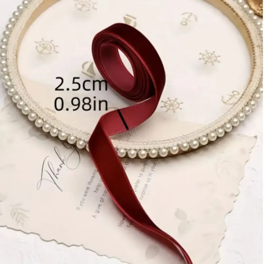 Velvet ribbon, 2 yards *1.57 inches, gift flower packaging bow handmade DIY Christmas decoration clothing sewing accessories.