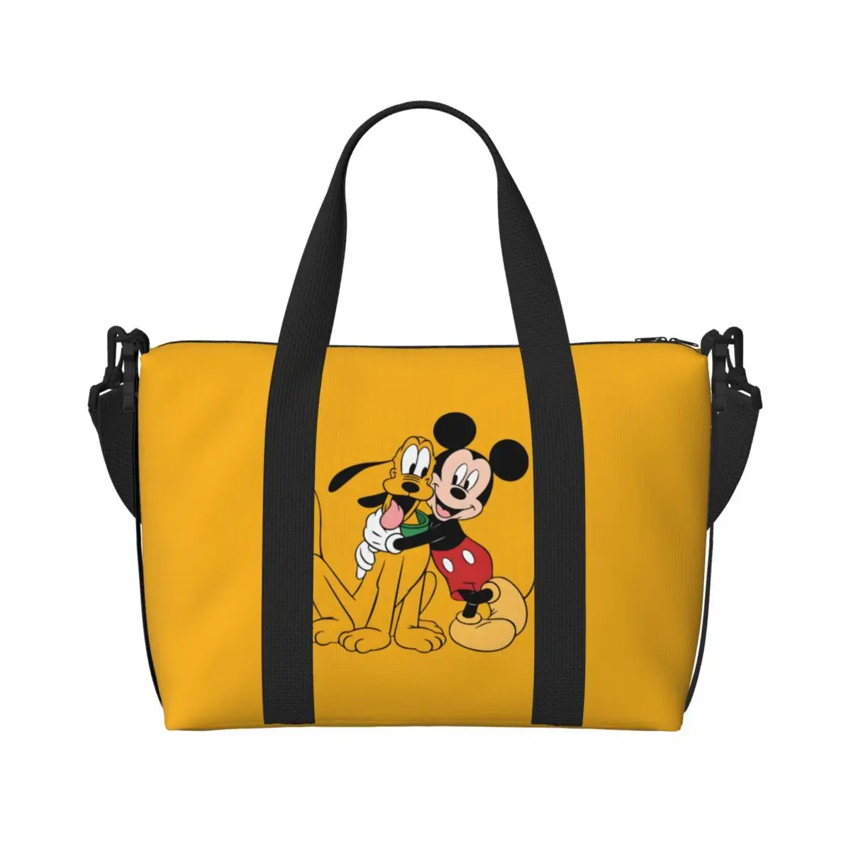 

Custom Pluto Tote Bag Women Large Capacity Dog Cartoon Beach Gym Shoulder Travel Bag