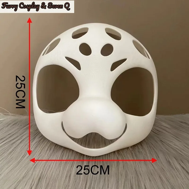 3D Printing DIY Accessories Fursuit Mask Kemono Fursuit Headbase Furry Base Mask Cosplay Animal Head Front Face Halloween Party