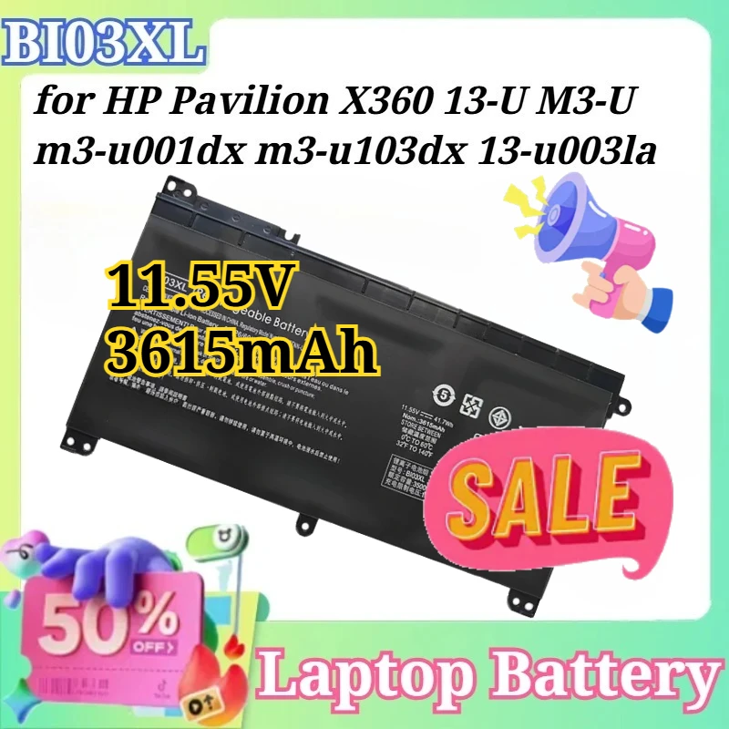 3615mAh BI03XL ON03XL 844203-850 844203-855 BIO3X Laptop Battery for HP Pavilion X360 13-U M3-U M3-u001dx M3-u103dx 13-u003la