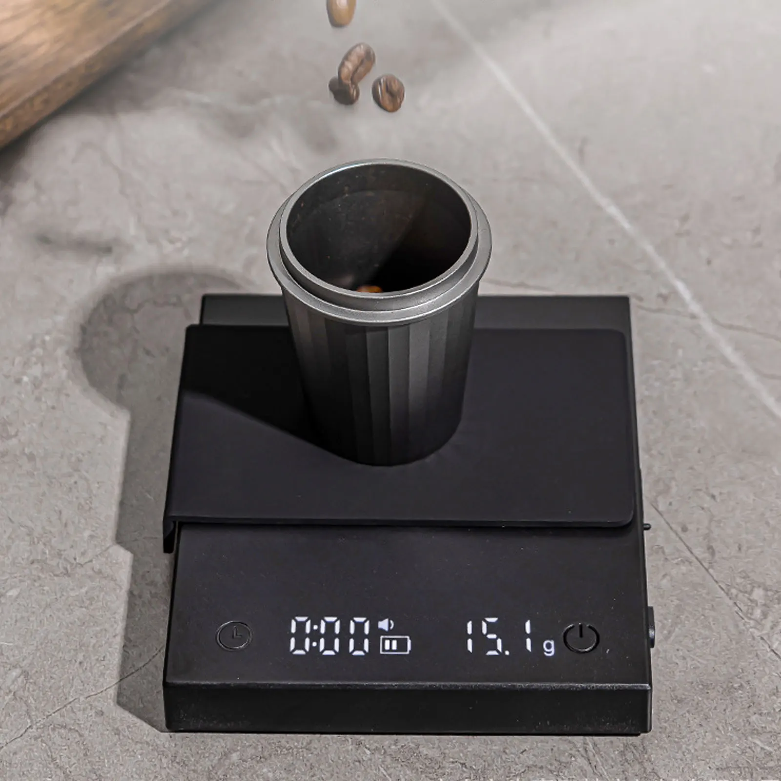 

Kitchen Coffee Scale with Timer Rechargeable Digital Scale 0.1g High Precision 3 Modes Drip Espresso Scale Barista Gift