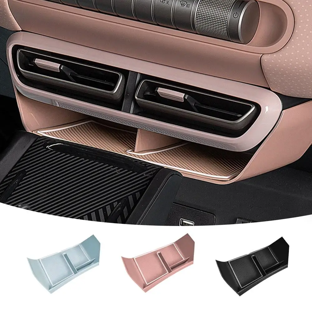 

Pink Car Below Center Control Storage Box Air Conditioning Vent Organizer for BYD Dolphin Mini / Seagull H9W5