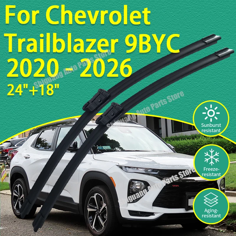 

Front Silicone Coating Wipers for Chevrolet Trailblazer 9BYC 2020 - 2026 Car Wiper Windshield Windscreen Blades Accessories 2021