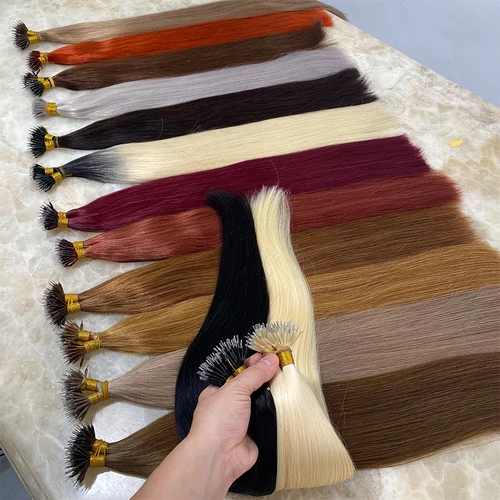 Imagen 2 del producto Micro anillo extensión de cabello Ombre 100% extensiones de cabello humano virgen Nano anillo Micro cuentas punta gruesa cabeza completa 18 ""-30"" extensiones