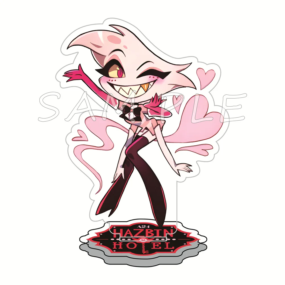 Hazbin Hotel 10cm Acrylic Stand Figures Keychain Hell Hotel Anime Desktop Tabletop Ornament Otaku Fans Collectible Gift