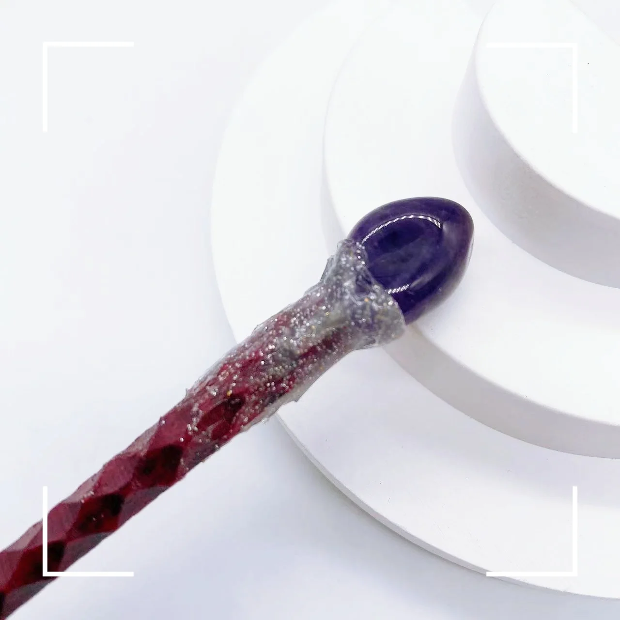 19CM Natural Stones Crystal Magic Wand Witch Amethyst Rose Pink Quartz Labradorite Red Agate Home Decoration Witchcraft Gift