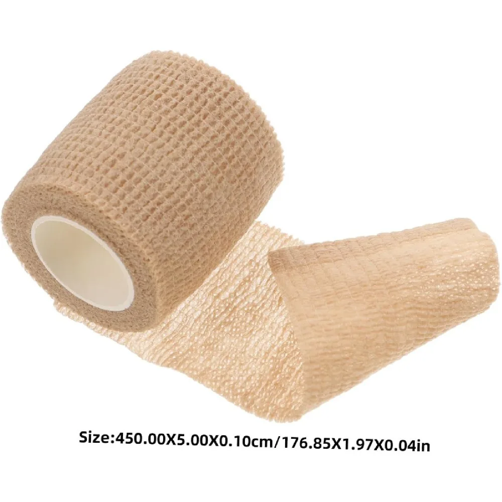 Self‑Adhesive Cohesive Bandage, 5cm X 4.5m Elastic Non‑Woven Sports Wrap Tape, Breathable Waterproof Bandage for Finger, Sports & Pet Use, 1 Roll, Skin Tone