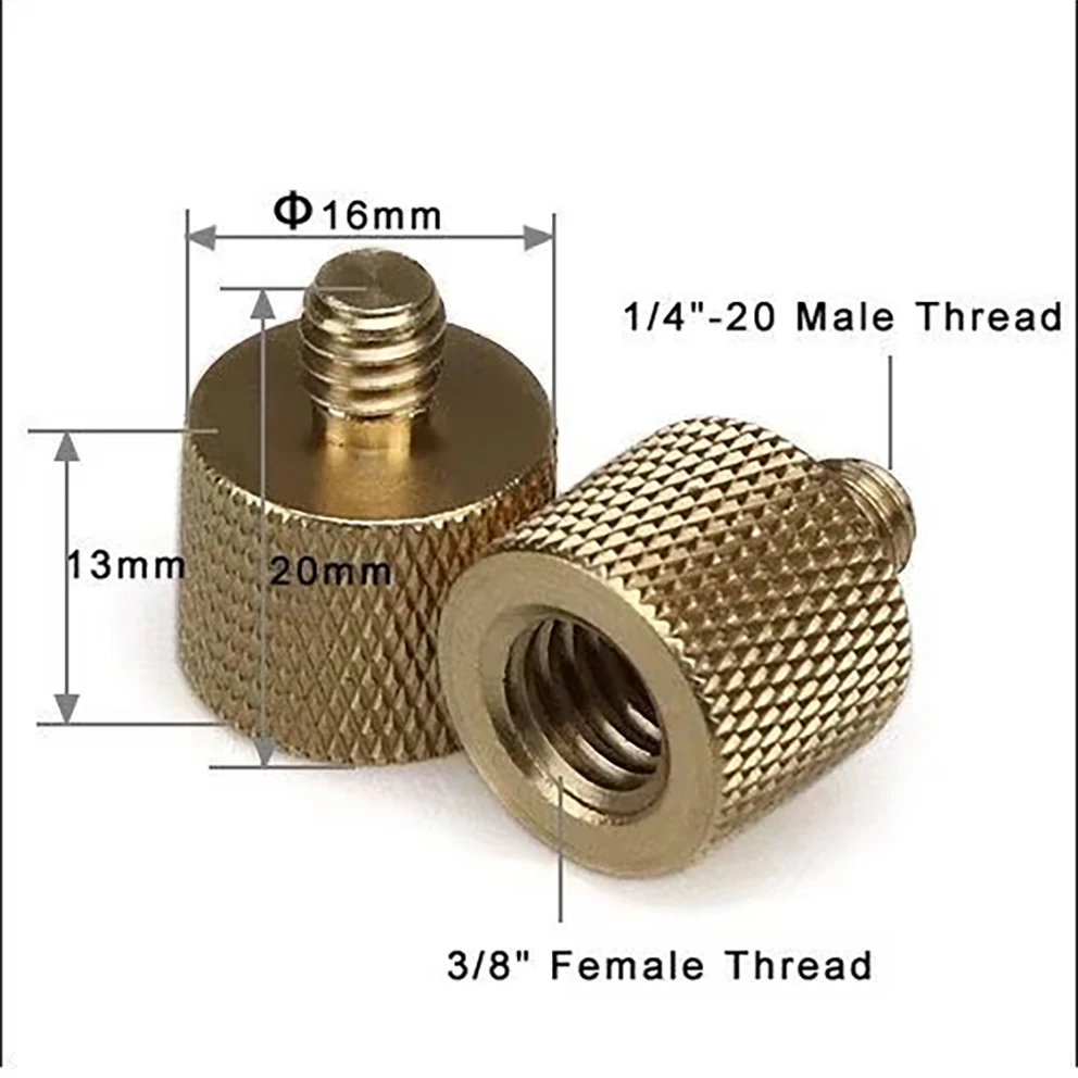 Manfrotto 015 1/4-Inch-20 Male 20mm Long to 3/8-Inch Female Adapter - Replaces 3358, 1/4-20 to 3/8-16 adapter
