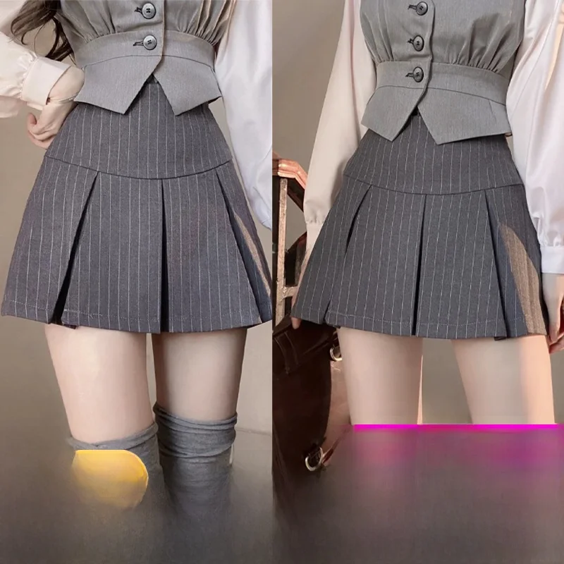 w9735-新義紙型紙-aラインミニスカート-レザー紙製-洋裁サンプル-大きなフリル-ショートスタイル-春秋着用